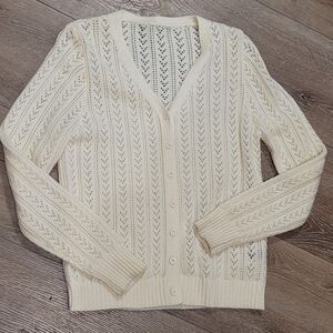 SHEIN Cream Knit Cardigan